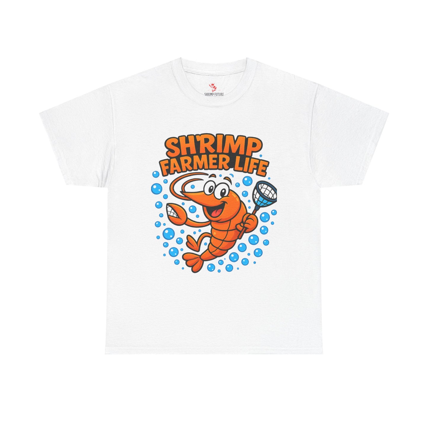 Fun Cartoon Shrimp with Bubbles