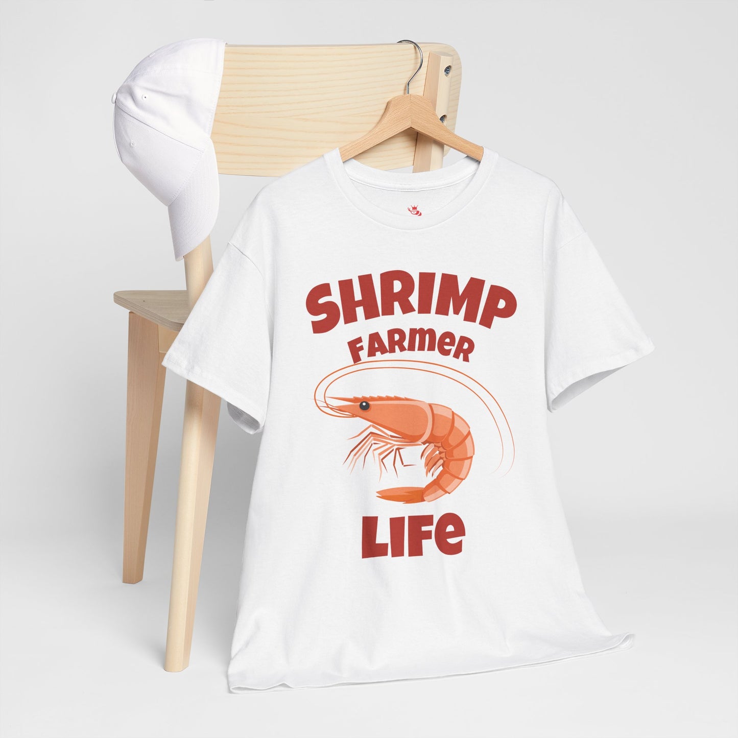 Shrimp Farmer Life Tee - Unisex Heavy Cotton Shirt for Seafood Lovers