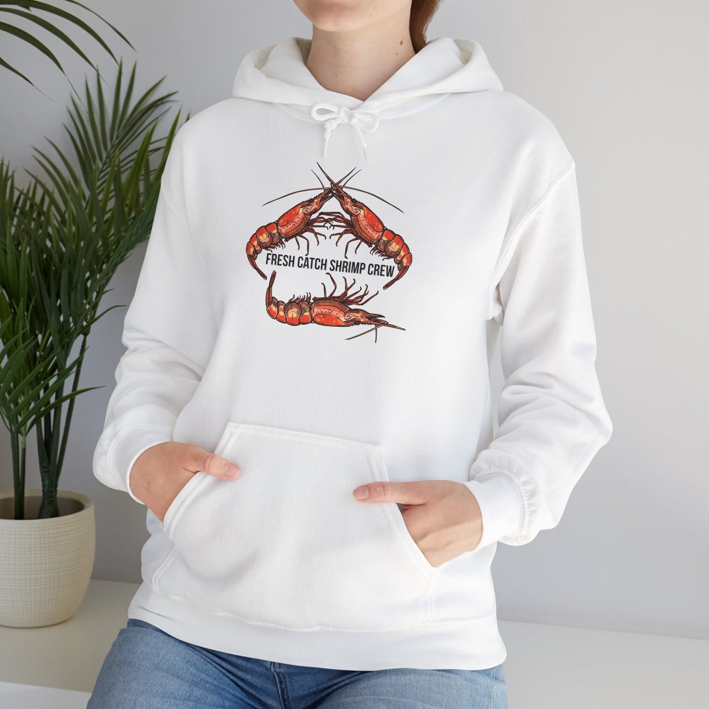 Fresh Catch Shrimp Crew Hoodie – Cozy Aquaculture Sweatshirt