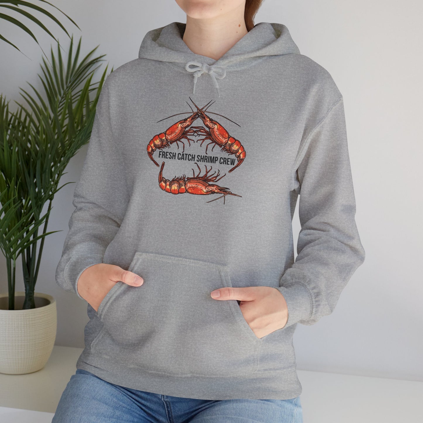 Fresh Catch Shrimp Crew Hoodie – Cozy Aquaculture Sweatshirt