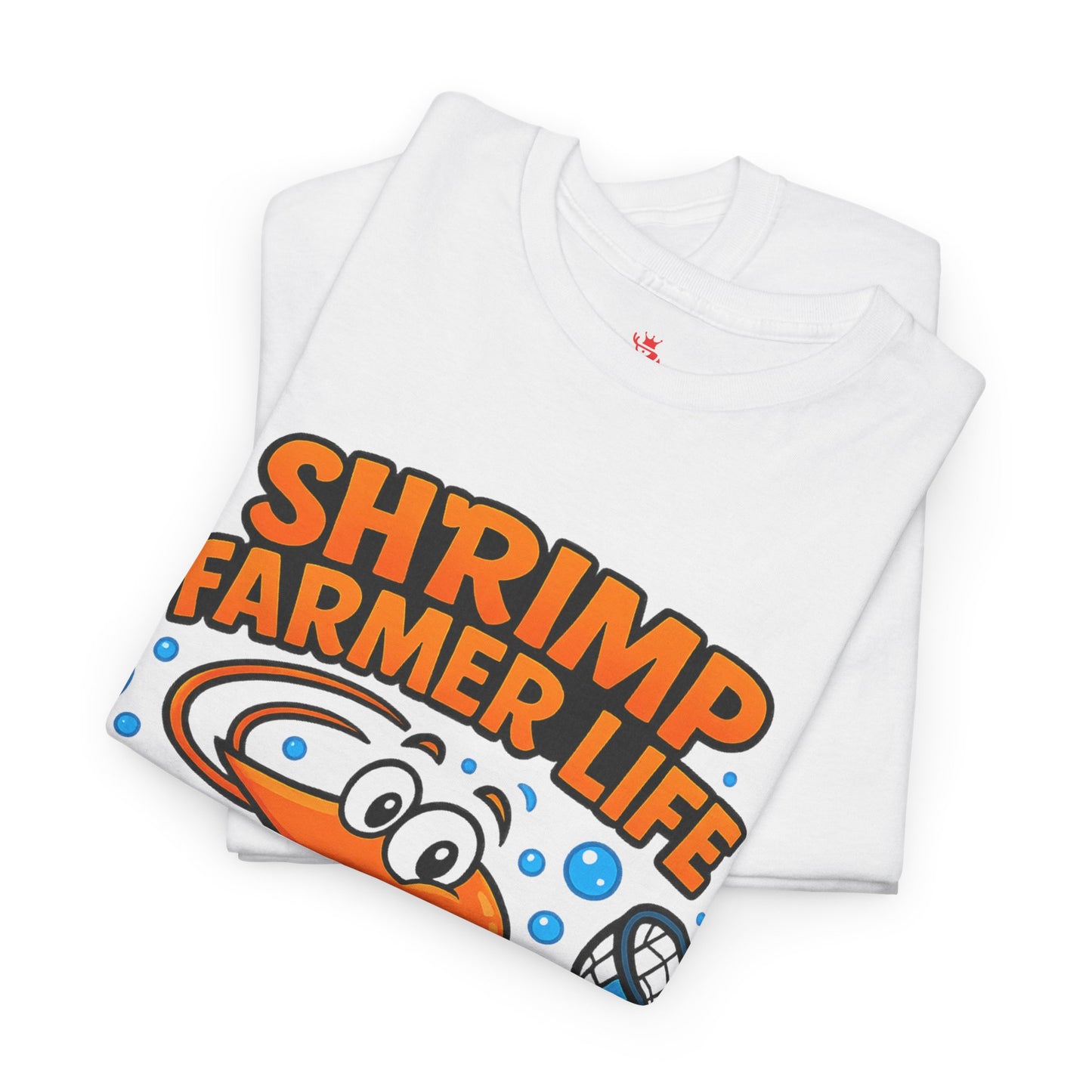 Fun Cartoon Shrimp with Bubbles
