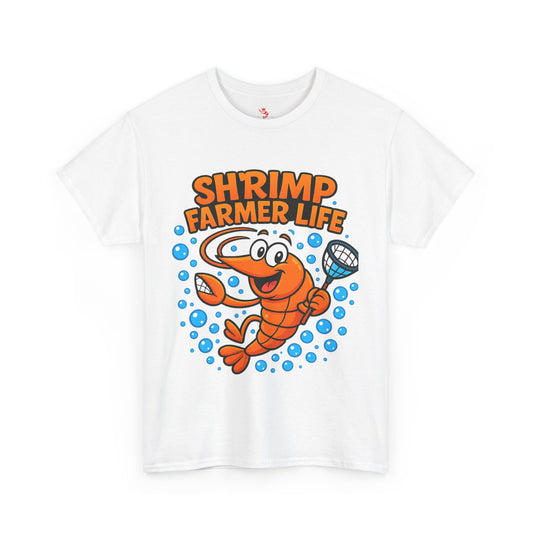 Fun Cartoon Shrimp with Bubbles